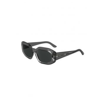 Ochelari de soare ovali cu lentile uni - Gri