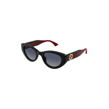 Ochelari de soare ovali cu logo - Rosu/Verde/Negru