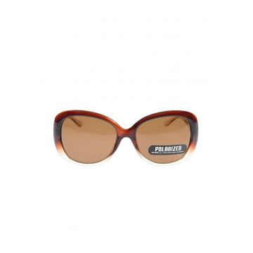 Ochelari de soare oversized cu lentile polarizate UV400 - Maro