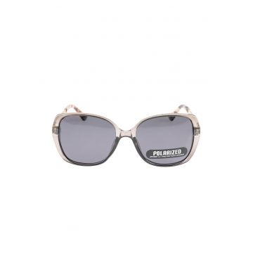 Ochelari de soare oversized cu rama translucida