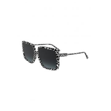 Ochelari de soare patrati cu lentile in degrade - Alb/Negru