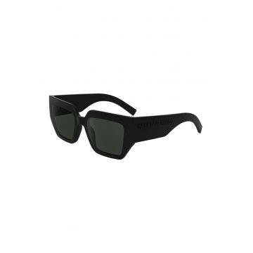 Ochelari de soare patrati cu logo - Negru