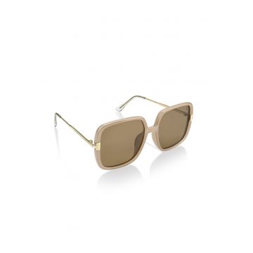 Ochelari de soare polarizati cu lentile patrate Muse - Auriu/Bej