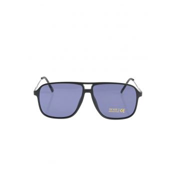 Ochelari de soare  rama neagră - lentile albastre - protecție UV400 -