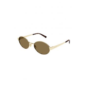 Ochelari de soare rotunzi cu rama metalica - 654963 - Auriu