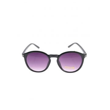 Ochelari de soare  rotunzi - lentile mov - rama neagra - detalii aurii -