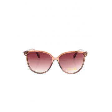 Ochelari de soare stil cat eye cu design rafinat si nuante calde