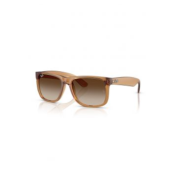 Ochelari de soare wayfarer cu logo discret Justin - Portocaliu persan