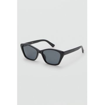 Ochelari cat-eye cu lentile uni - Negru