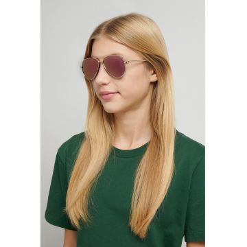 Ochelari de soare aviator polarizati - Auriu/Roz