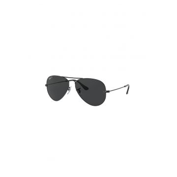 Ochelari de soare aviator unisex cu lentile polarizate - Negru