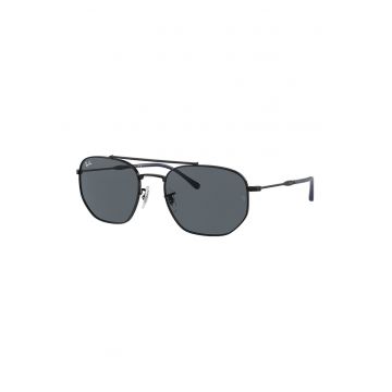 Ochelari de soare aviator unisex cu rama metalica - Negru