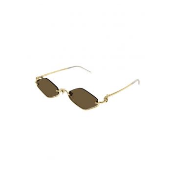 Ochelari de soare cu rama metalica - Auriu -