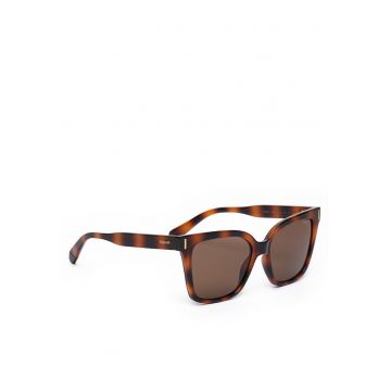 Ochelari de soare dama  material plastic - Maro