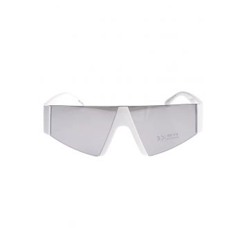 Ochelari de soare futuristi albi cu protectie UV400