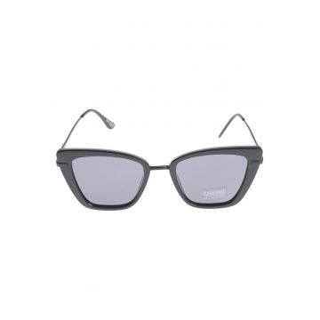 Ochelari de soare negri cu lentile polarizate si design cat eye