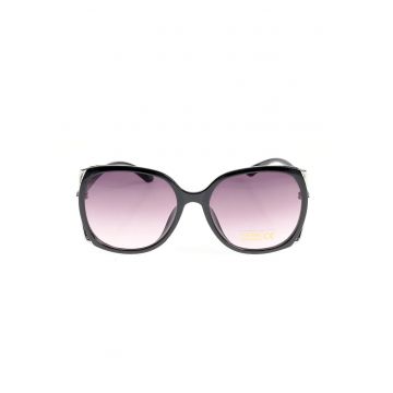 Ochelari de soare negri eleganti cu lentile mov degrade