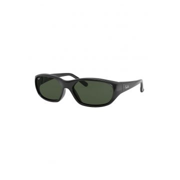 Ochelari de soare ovali unisex - Negru