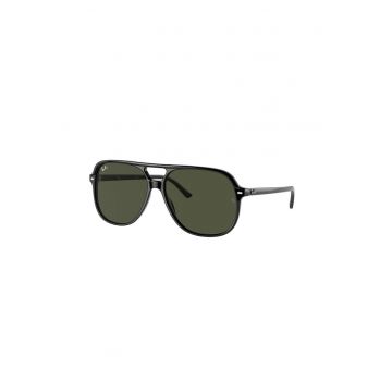 Ochelari de soare patrati unisex cu lentile polarizate Bill - Negru