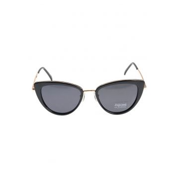 Ochelari de soare polarizati negri tip cat eye cu protectie UV400