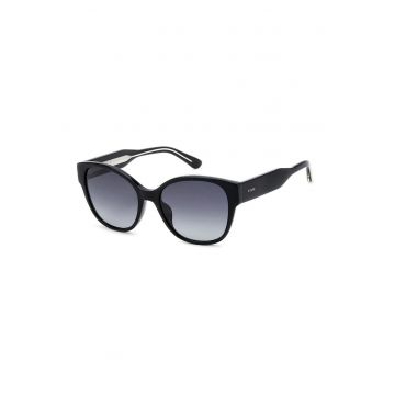 Ochelari de soare rotunzi cu lentile in degrade - Negru