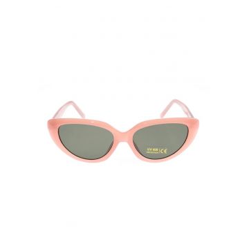 Ochelari de soare roz tip cat eye cu protectie UV400