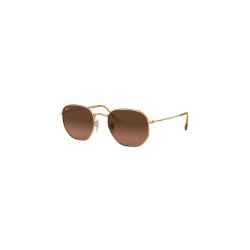 Ochelari de soare unisex cu lentile in degrade - 65569 - Auriu