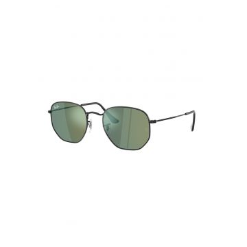 Ochelari de soare unisex cu lentile in degrade - 65569 - Negru/Verde masliniu