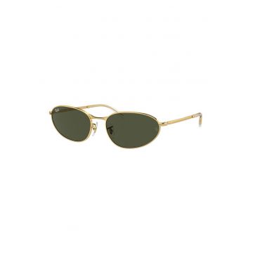 Ochelari de soare unisex cu rama metalica - Auriu