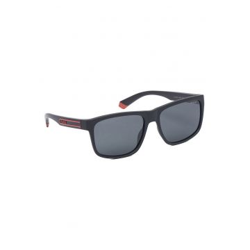 Ochelari de soare  unisex dreptunghiulari negri marime unica