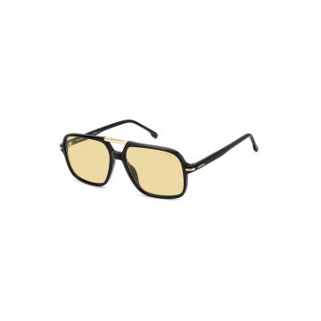 Ochelari de soare aviator cu logo pe brate - Auriu/Negru