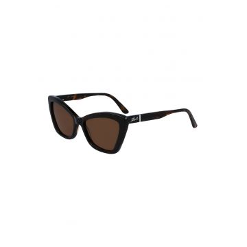 Ochelari de soare cat-eye - Maro inchis/Portocaliu