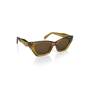 Ochelari de soare cat-eye unisex polarizati Bravado - Galben mustar