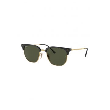 Ochelari de soare clubmaster unisex - Auriu/Negru