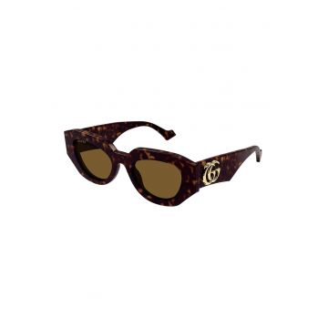 Ochelari de soare cu aspect masiv si model - Auriu/Maro