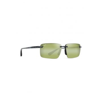 Ochelari de soare dreptunghiulari unisex cu lentile polarizate - Gri deschis/Negru stins