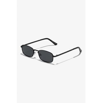 Ochelari de soare dreptunghiulari unisex cu rama metalica - Negru