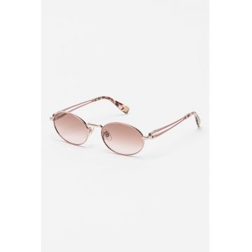 Ochelari de soare metalici cu lentile ovale - Auriu rose