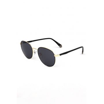 Ochelari de soare pantos unisex cu lentile polarizate - Negru/Auriu deschis