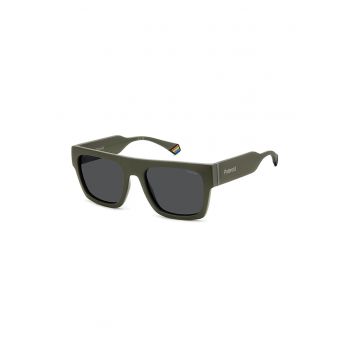 Ochelari de soare patrati cu lentile polarizate - Verde stins