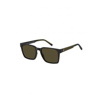Ochelari de soare patrati - Negru/Kaki deschis