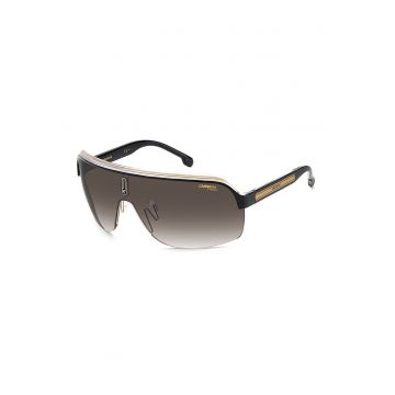 Ochelari de soare shield cu lentile in degrade - Negru/Auriu antichizat