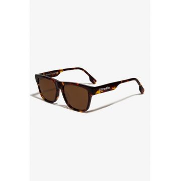 Ochelari de soare unisex cu lentile uni - Maro/Galben