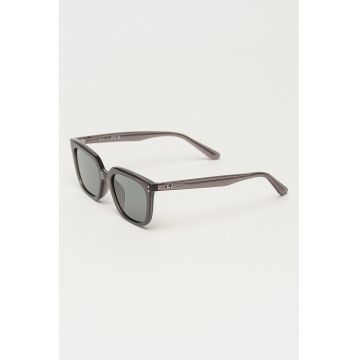 Ochelari de soare wayfarer unisex cu lentile uni - Gri inchis