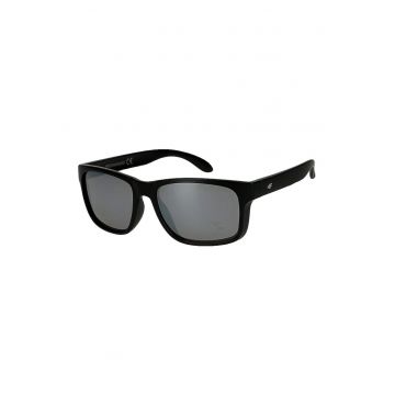 Ochelari de soare  unisex - cu lentile oglinda - negri - marime universala