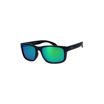Ochelari de soare  unisex - cu lentile reflectorizante - negri - dimensiune universala