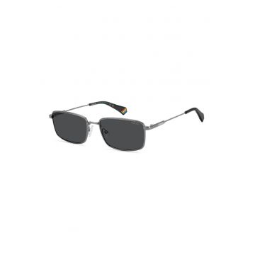 Ochelari de soare unisex polarizati cu rama metalica - Argintiu inchis