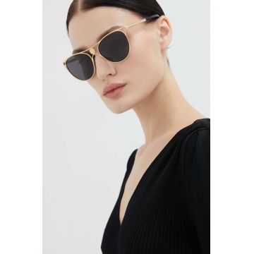 Versace ochelari de soare femei, culoarea auriu