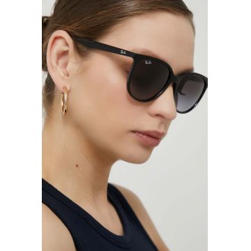 Ray-Ban ochelari de soare femei, culoarea negru, 0RB4378