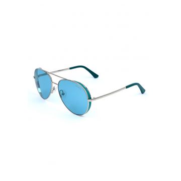 Ochelari de soare aviator cu rama metalica